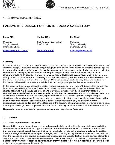  Parametric Design for Footbridge: A Case Study