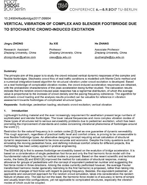  Vertical Vibration of Complex and Slender Footbridges due to Stochastic Crowd-Induced Excitation