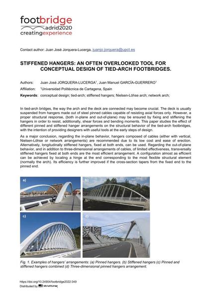  Stiffened Hangers: an Often Overlooked Tool for Conceptual Design of Tied-Arch Footbridges