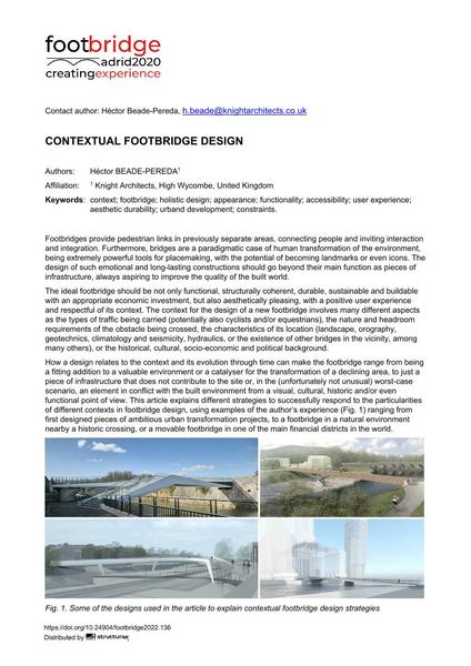  Contextual Footbridge Design