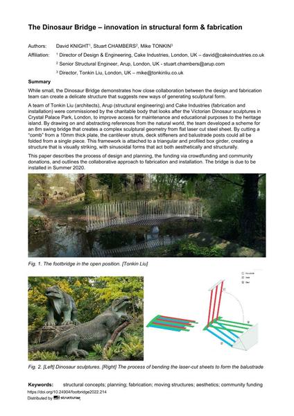 The Dinosaur Bridge – innovation in structural form & fabrication