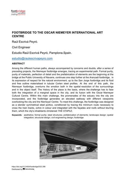  Footbridge to the Oscar Niemeyer International Art Centre