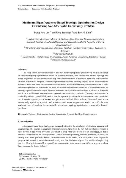  Maximum Eigenfrequency-Based Topology Optimization Design Considering Non-Stochastic Uncertainty Problem