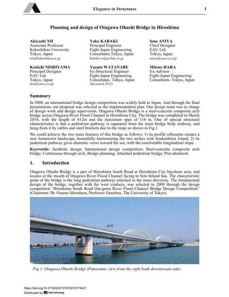  Planning and design of Otagawa Ohashi Bridge in Hiroshima