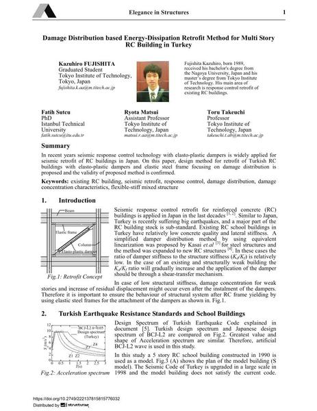  Damage Distribution based Energy-Dissipation Retrofit Method for Multi Story RC Building in Turkey
