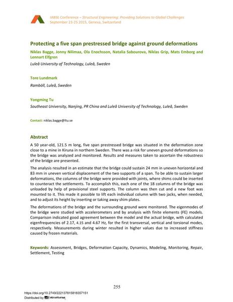  Protecting a five span prestressed bridge against ground deformations