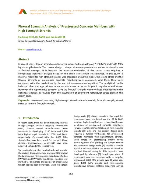  Flexural Strength Analysis of Prestressed Concrete Members with High Strength Strands