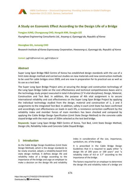 A Study on Economic Effect According to the Design Life of a Bridge