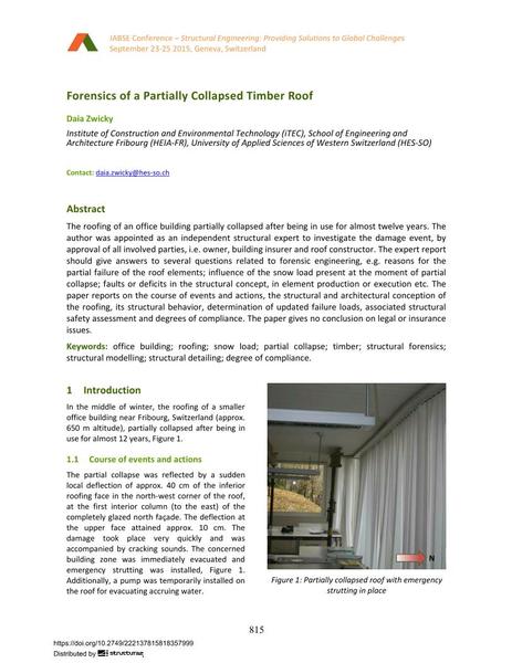  Forensics of a Partially Collapsed Timber Roof