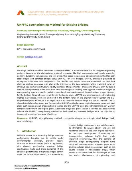  UHPFRC Strengthening Method for Existing Bridges