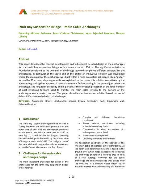  Izmit Bay Suspension Bridge – Main Cable Anchorages