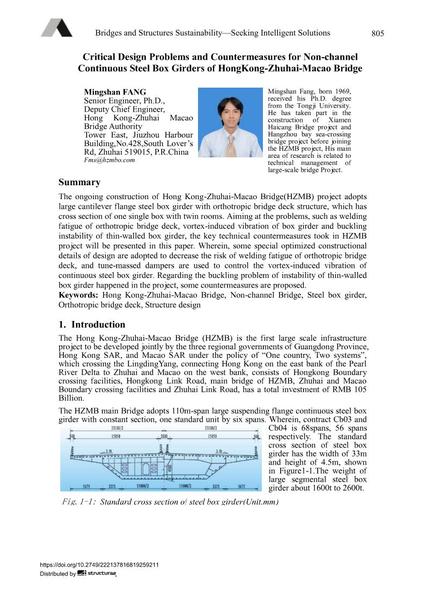  Critical Design Problems and Countermeasures for Non-channel Continuous Steel Box Girders of HongKong-Zhuhai-Macao Bridge