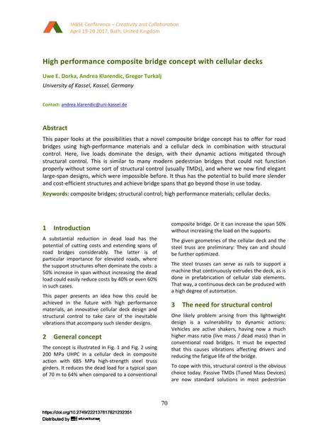  High performance composite bridge concept with cellular decks