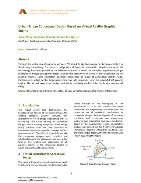  Urban Bridge Conceptual Design Based on Virtual Reality Graphic Engine