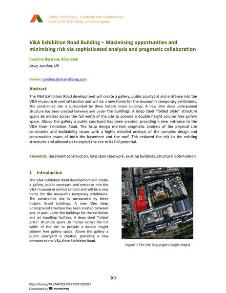  V&A Exhibition Road Building – Maximising opportunities and