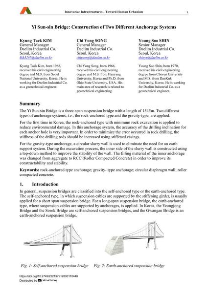  Yi Sun-sin Bridge: Construction of Two Different Anchorage Systems