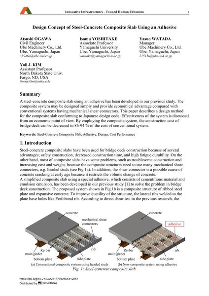  Design Concept of Steel-Concrete Composite Slab Using an Adhesive