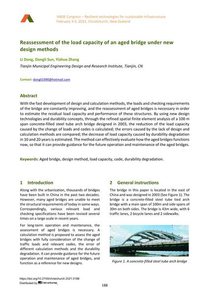  Reassessment of the load capacity of an aged bridge under new design methods
