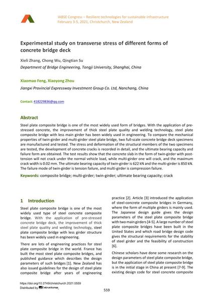  Experimental study on transverse stress of different forms of concrete bridge deck