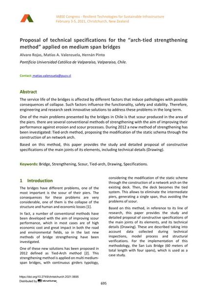  Proposal of technical specifications for the "arch-tied strengthening method" applied on medium span bridges