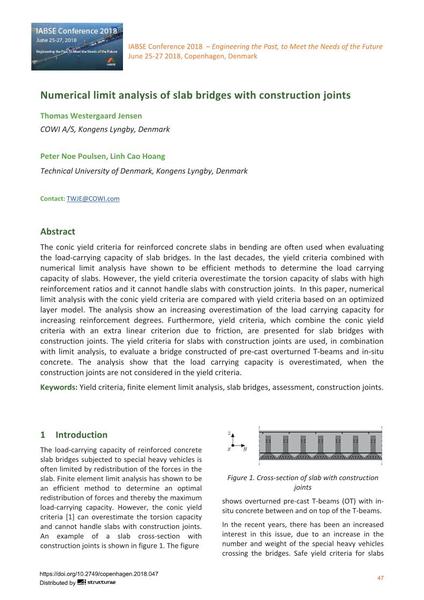  Numerical Limit Analysis of Slab Bridges with Construction Joints
