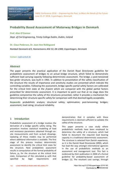  Probability Based Assessment of a Motorway Bridge in Denmark