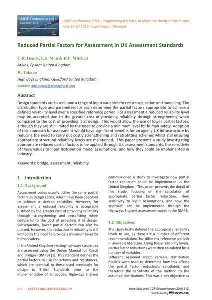  Reduced Partial Factors for Assessment in UK Assessment Standards
