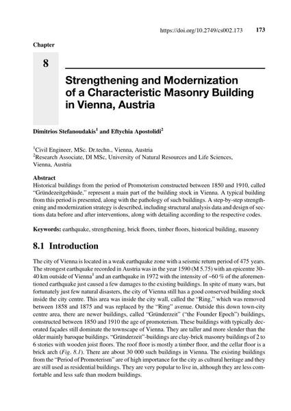  Strengthening and Modernization of a Characteristic Masonry Building in Vienna, Austria