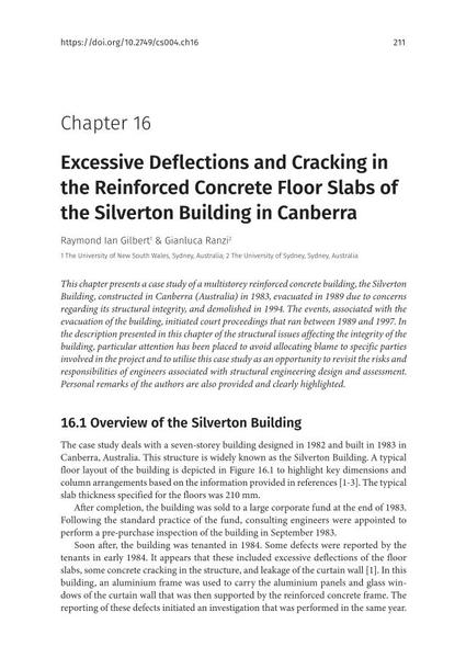  Excessive Deflections and Cracking in the Reinforced Concrete Floor Slabs of the Silverton Building in Canberra