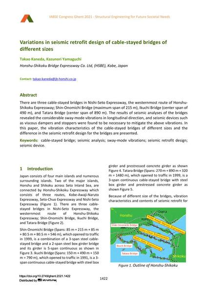  Variations in seismic retrofit design of cable-stayed bridges of different sizes