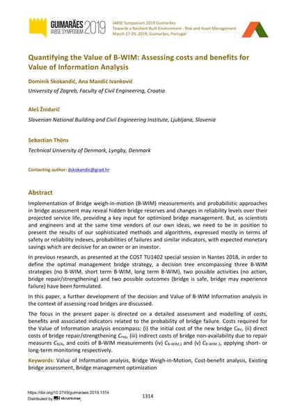  Quantifying the Value of B-WIM: Assessing costs and benefits for Value of Information Analysis