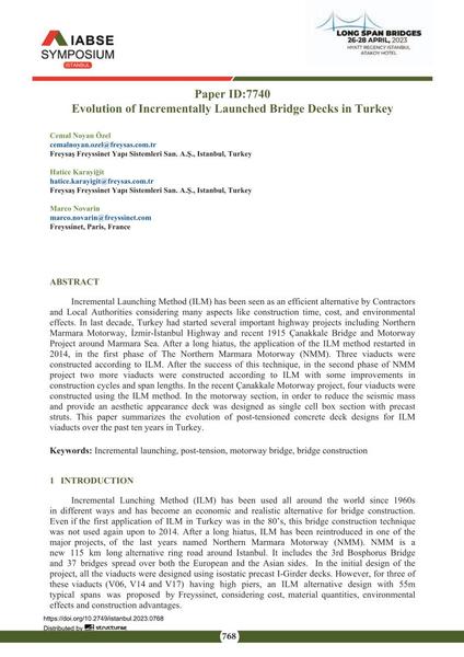  Evolution of Incrementally Launched Bridge Decks in Turkey