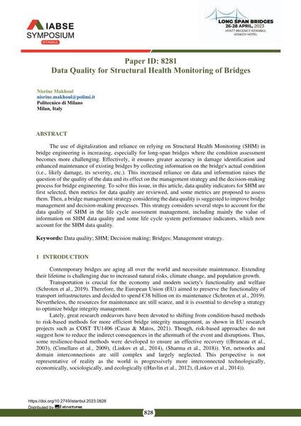  Data Quality for Structural Health Monitoring of Bridges