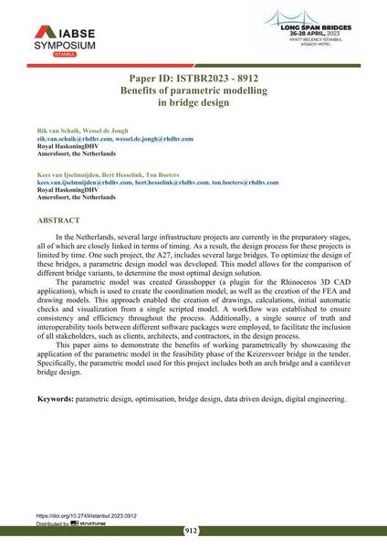  Benefits of parametric modelling in bridge design