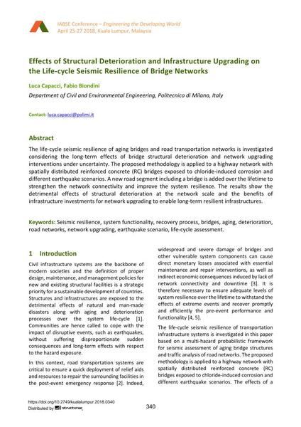  Effects of Structural Deterioration and Infrastructure Upgrading on the Life-cycle Seismic Resilience of Bridge Networks