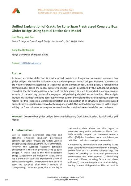  Unified Explanation of Cracks for Long-Span Prestressed Concrete Box Girder Bridge Using Spatial Lattice Grid Model