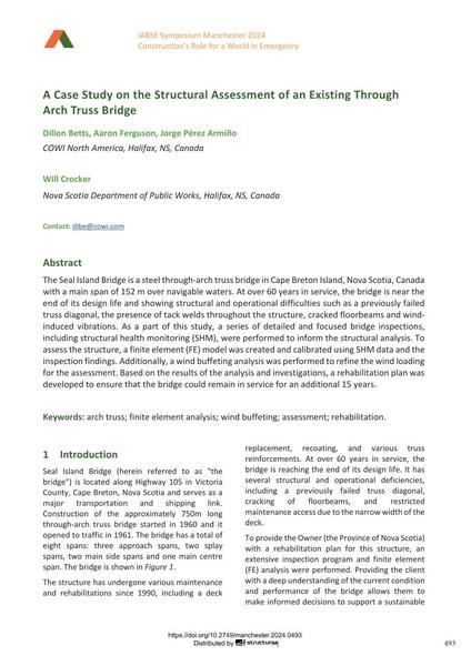 A Case Study on the Structural Assessment of an Existing Through Arch Truss Bridge