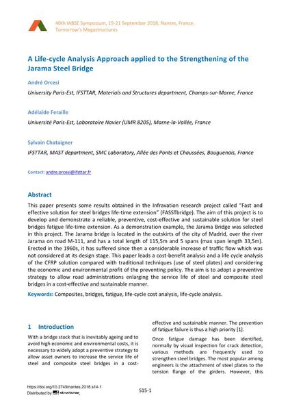A Life-cycle Analysis Approach applied to the Strengthening of the Jarama Steel Bridge