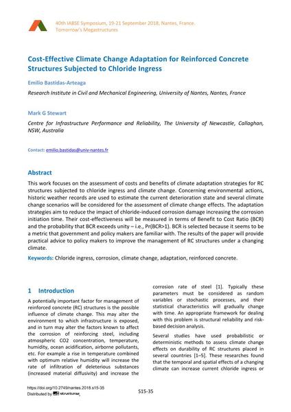  Cost-Effective Climate Change Adaptation for Reinforced Concrete Structures Subjected to Chloride Ingress