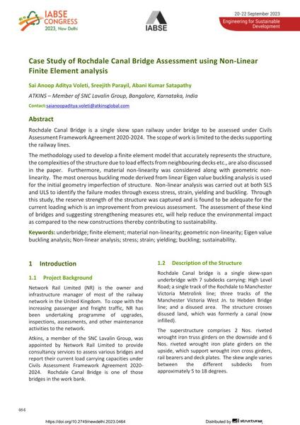  Case Study of Rochdale Canal Bridge Assessment using Non-Linear Finite Element analysis