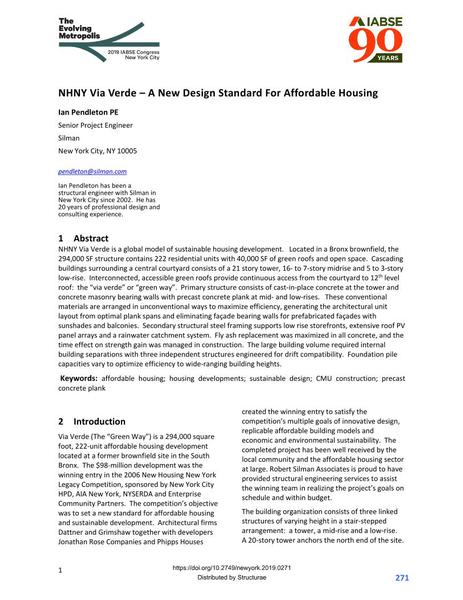  NHNY Via Verde – A New Design Standard For Affordable Housing