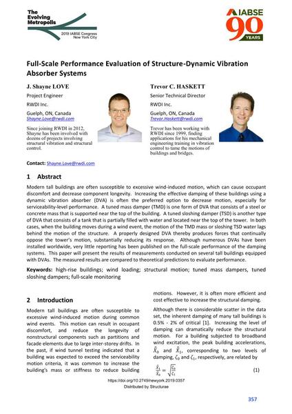  Full-Scale Performance Evaluation of Structure-Dynamic Vibration Absorber Systems