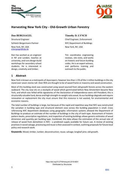  Harvesting New York City - Old-Growth Urban Forestry