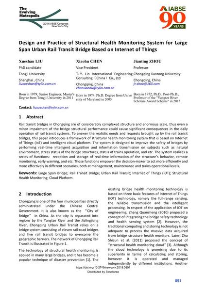  Design and Practice of Structural Health Monitoring System for Large Span Urban Rail Transit Bridge Based on Internet of Things
