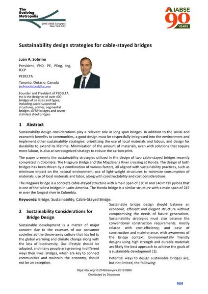  Sustainability design strategies for cable-stayed bridges