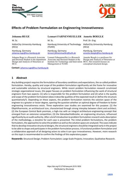  Effects of Problem Formulation on Engineering Innovativeness