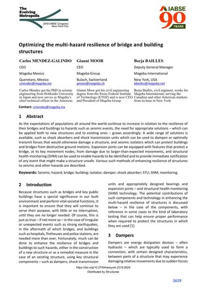  Optimizing the multi-hazard resilience of bridge and building structures