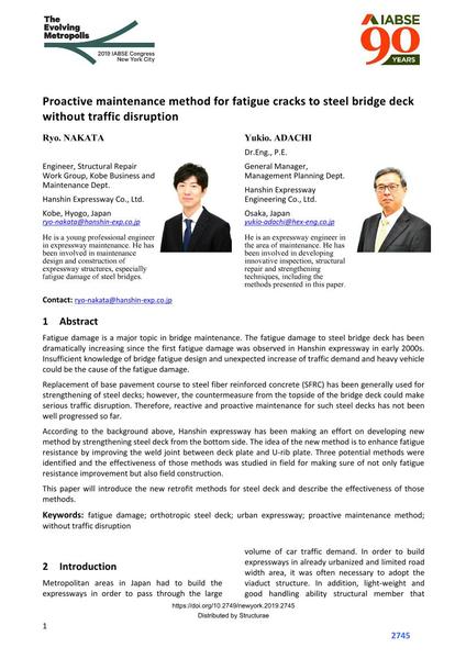  Proactive maintenance method for fatigue cracks to steel bridge deck without traffic disruption
