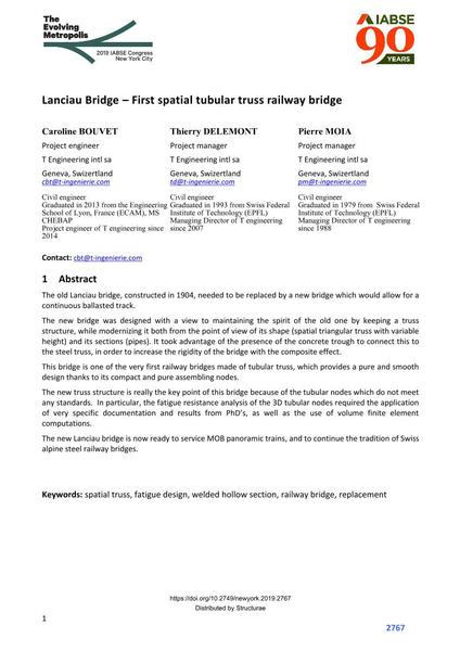  Lanciau Bridge – First spatial tubular truss railway bridge