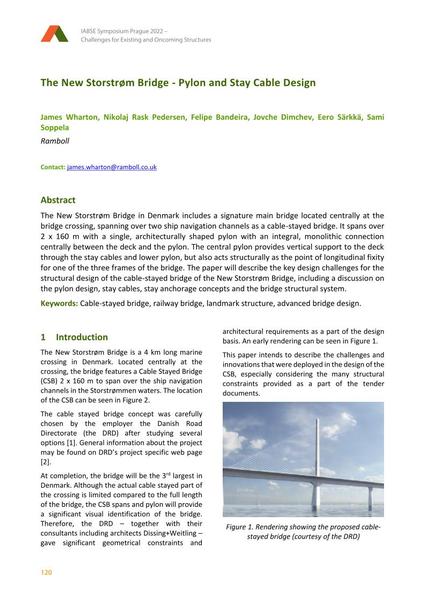 The New Storstrøm Bridge - Pylon and Stay Cable Design